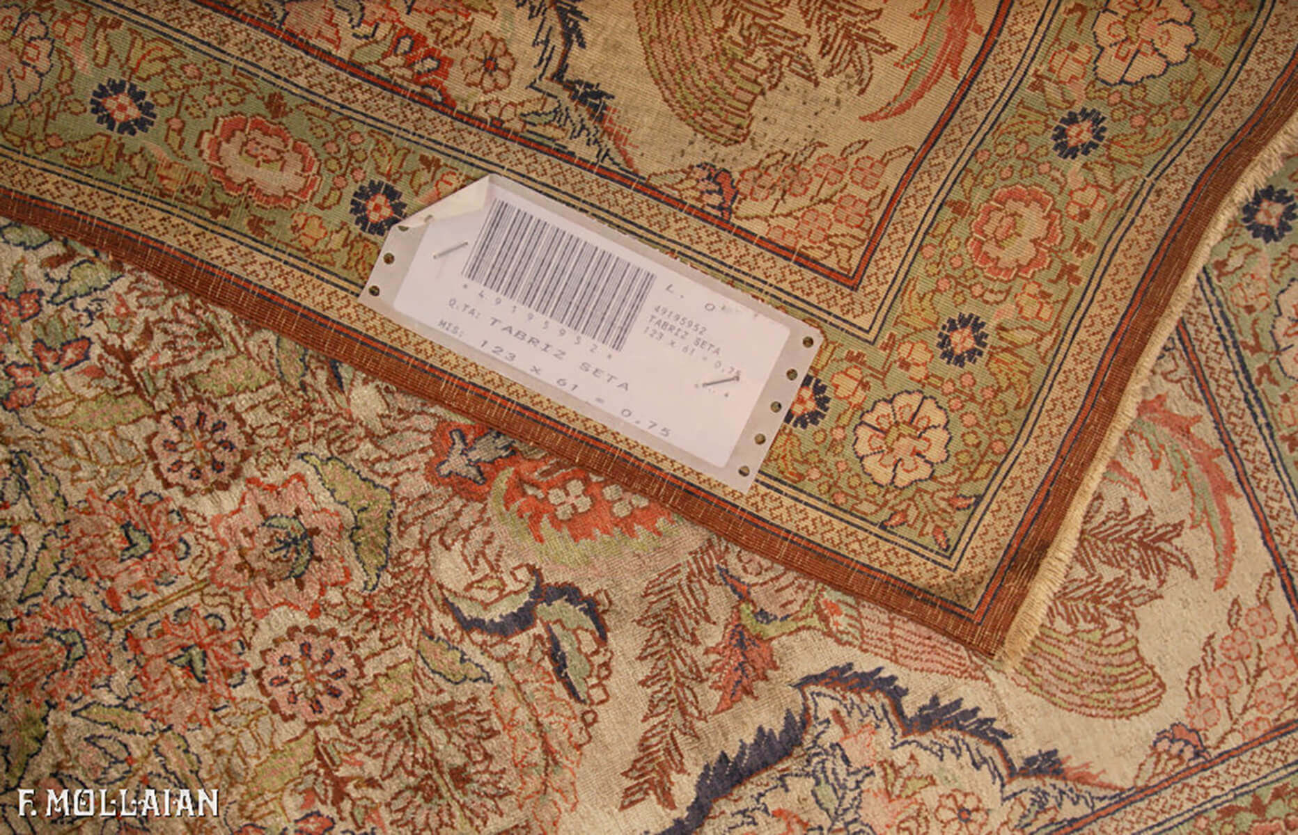 Teppich Persischer Antiker Tabriz Wolle/Seide Extra Fine n°:49195952
